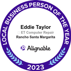 Eddie Taylor 
Of ET Computer Repair LLC 
Honored As Rancho Santa Margarita’s 2023 Local Business Person Of The Year

Alignable’s network of 7.8 million small business owners has chosen Eddie Taylor of ET Computer Repair LLC as Rancho Santa Margarita’s 2023 Business Person Of The Year!